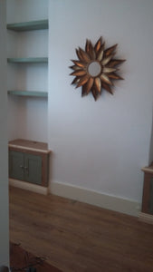 Cabinets with floating shelves