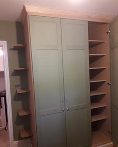 Stand Alone Wardrobe With Exterior Shelves