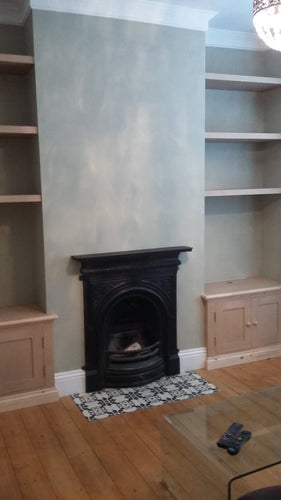 Cabinets with floating shelves